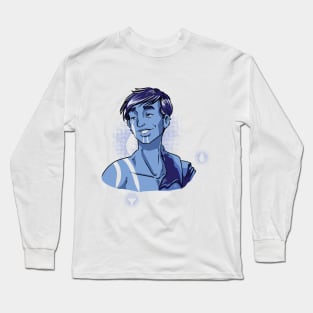 Jace in Blue, For White Long Sleeve T-Shirt